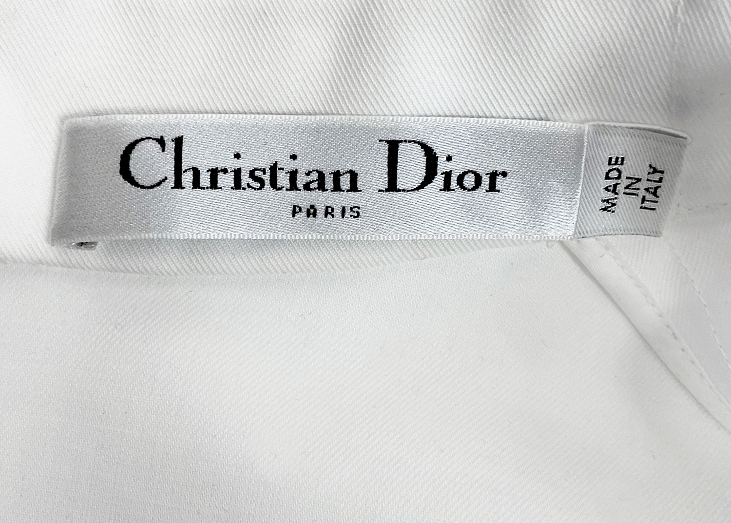 Christian Dior White Cotton Quilted Heart Applique Dress