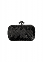 Bottega Veneta Black Python Knot Clutch