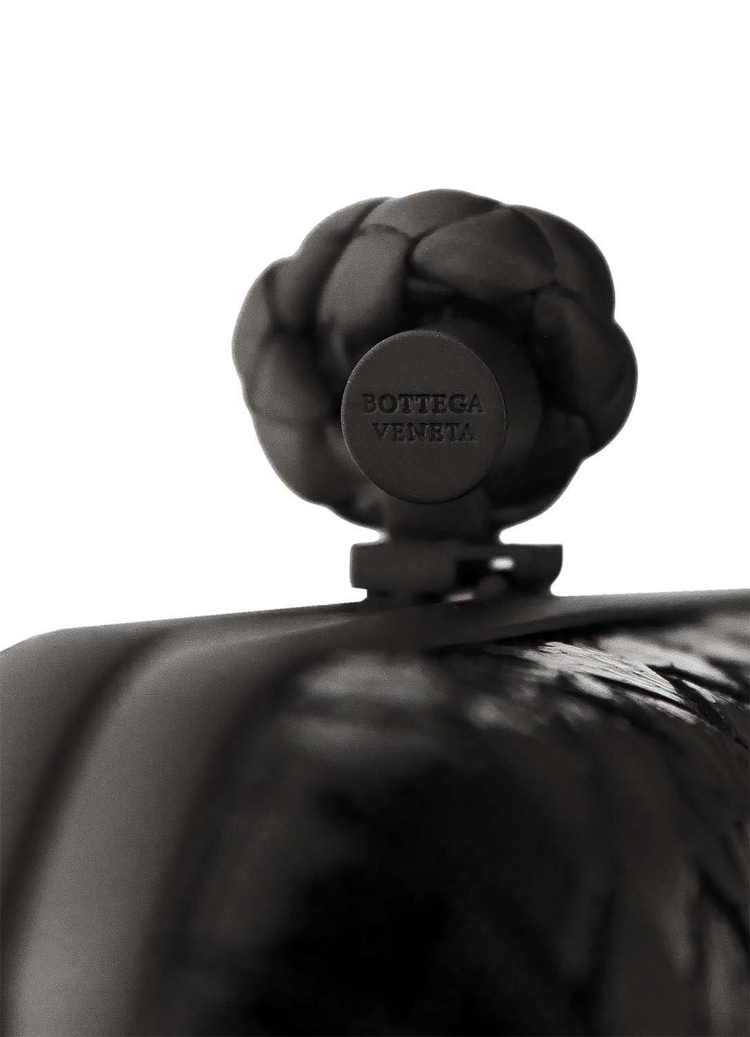 Bottega Veneta Black Python Knot Clutch