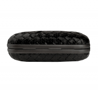 Bottega Veneta Black Python Knot Clutch