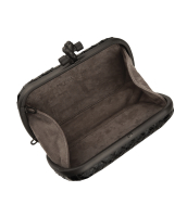 Bottega Veneta Black Python Knot Clutch
