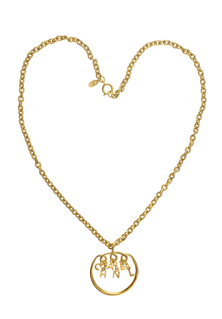 Chanel Logo Pendant Necklace