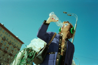 Chanel Quilted Silk Bomber Jacket