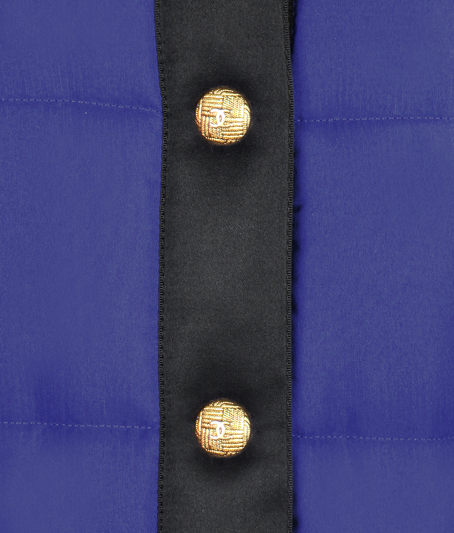 Chanel Quilted Silk Bomber Jacket