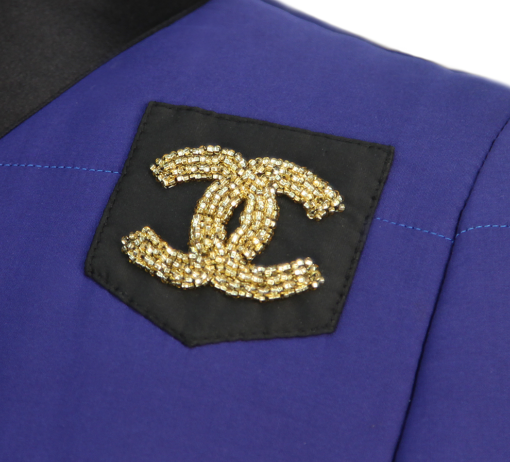 Chanel Quilted Silk Bomber Jacket