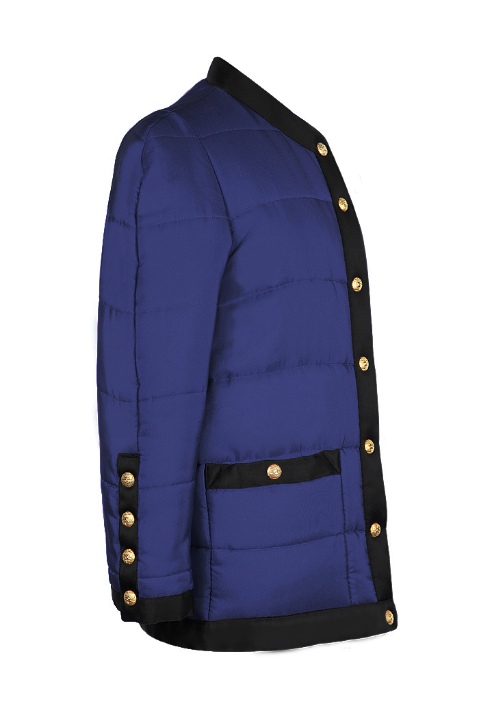 Chanel Quilted Silk Bomber Jacket