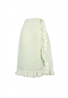 Rochas Light Green Ruffle Skirt