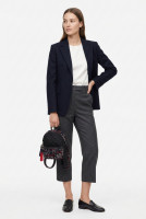 Chanel Quilted Backpack With Tweed Trim