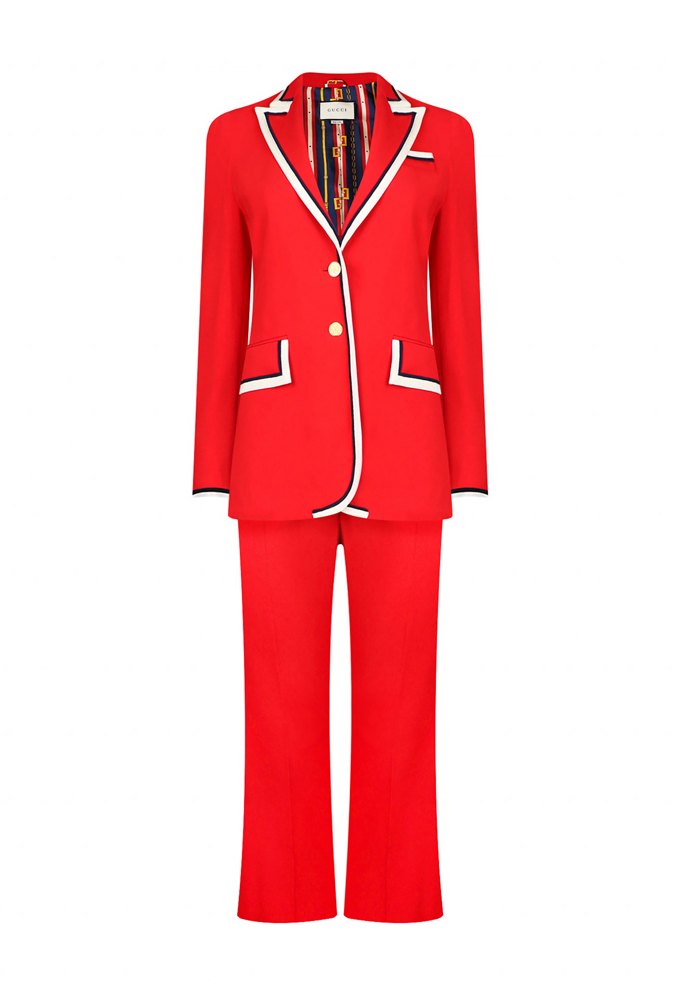 Gucci Suit With Black And White Trim