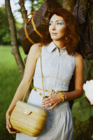 Chanel Cross Charm and Gripoix Crystals Necklace