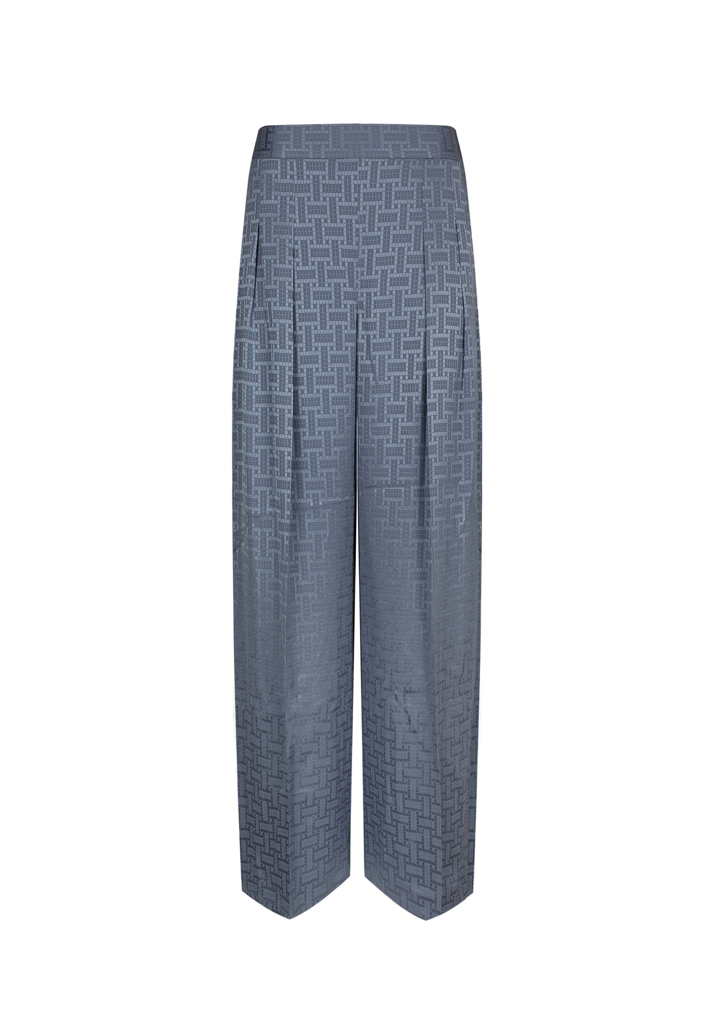 Hermès Silk Gray Trousers