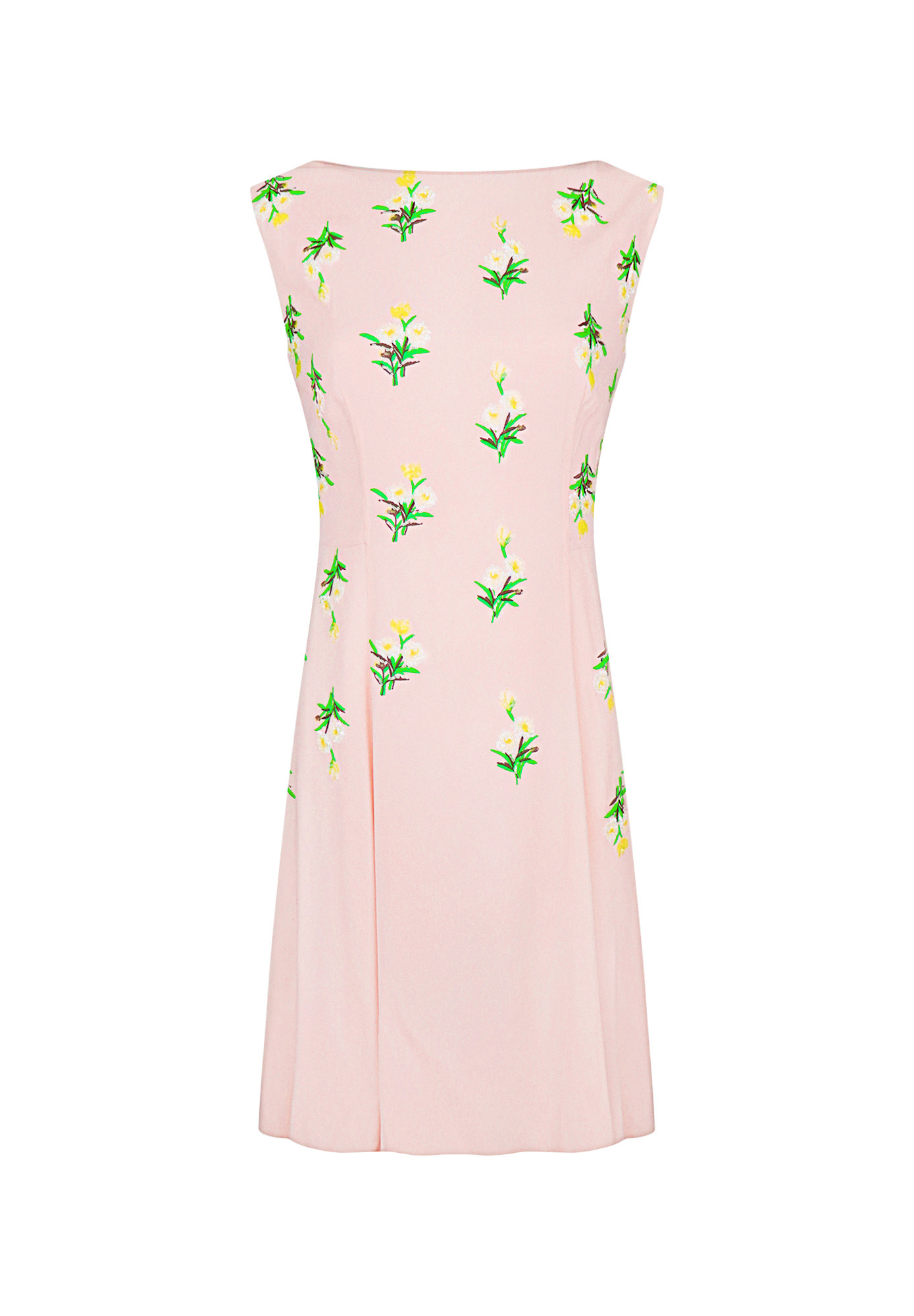 Prada Light Pink Dress With Embroidery