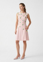 Prada Light Pink Dress With Embroidery