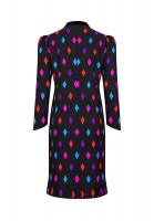 Louis Féraud Black Dress with Geometric Ornament