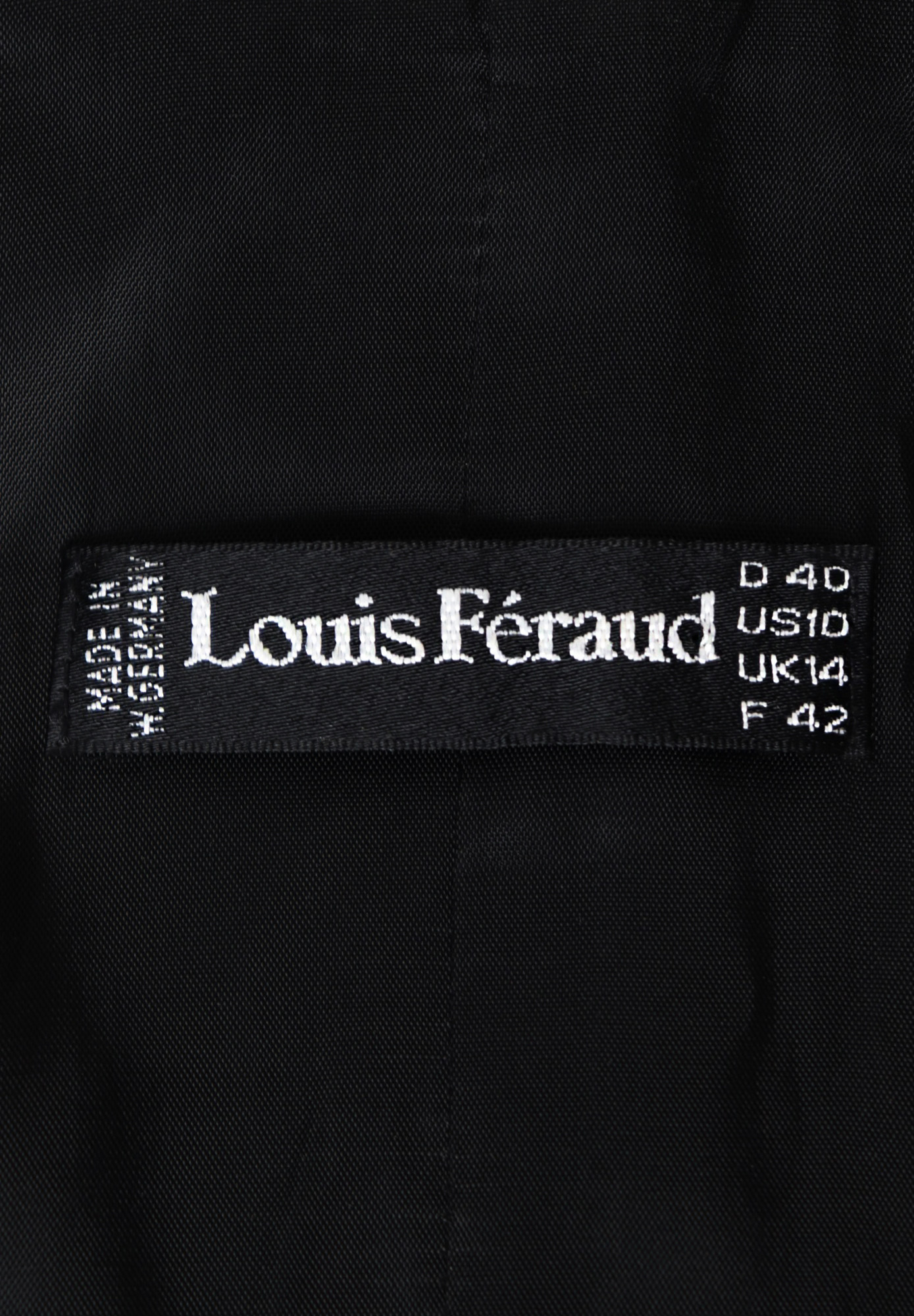 Louis Féraud Black Dress with Geometric Ornament
