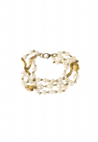 Gold Tone Pearls Bracelet