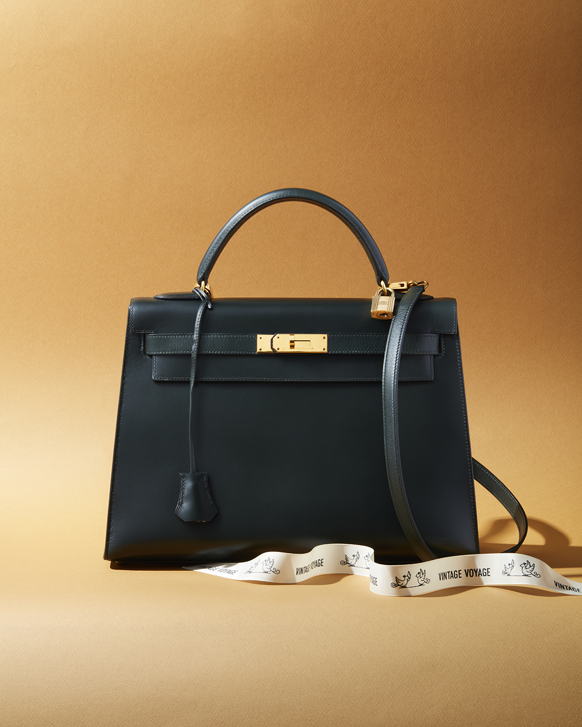 Hermès Kelly Bag 32 Vert Fonce Box