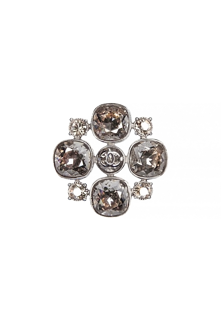 Chanel Brooch With Transparent Crystals
