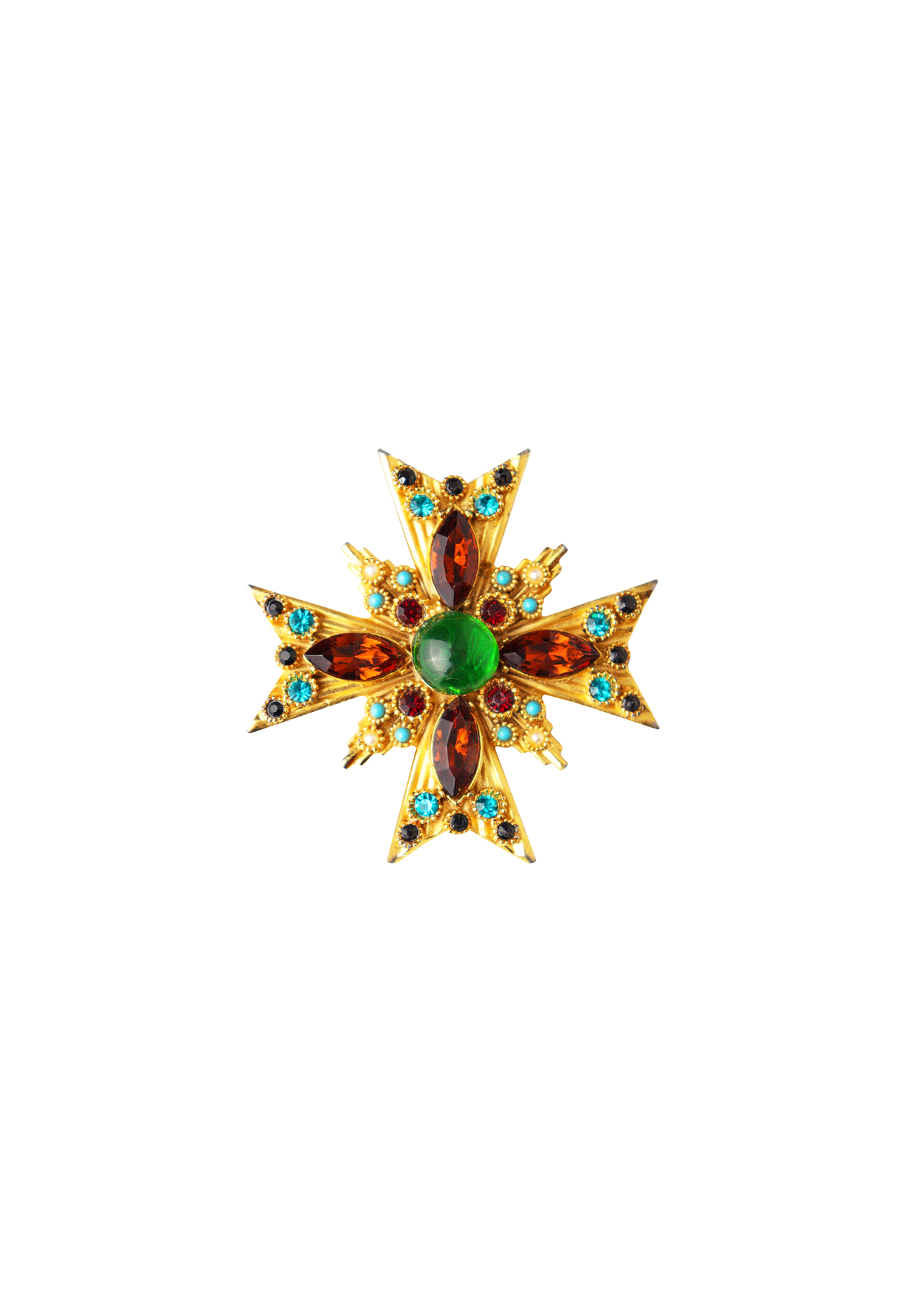 Vintage Maltese Cross Brooch