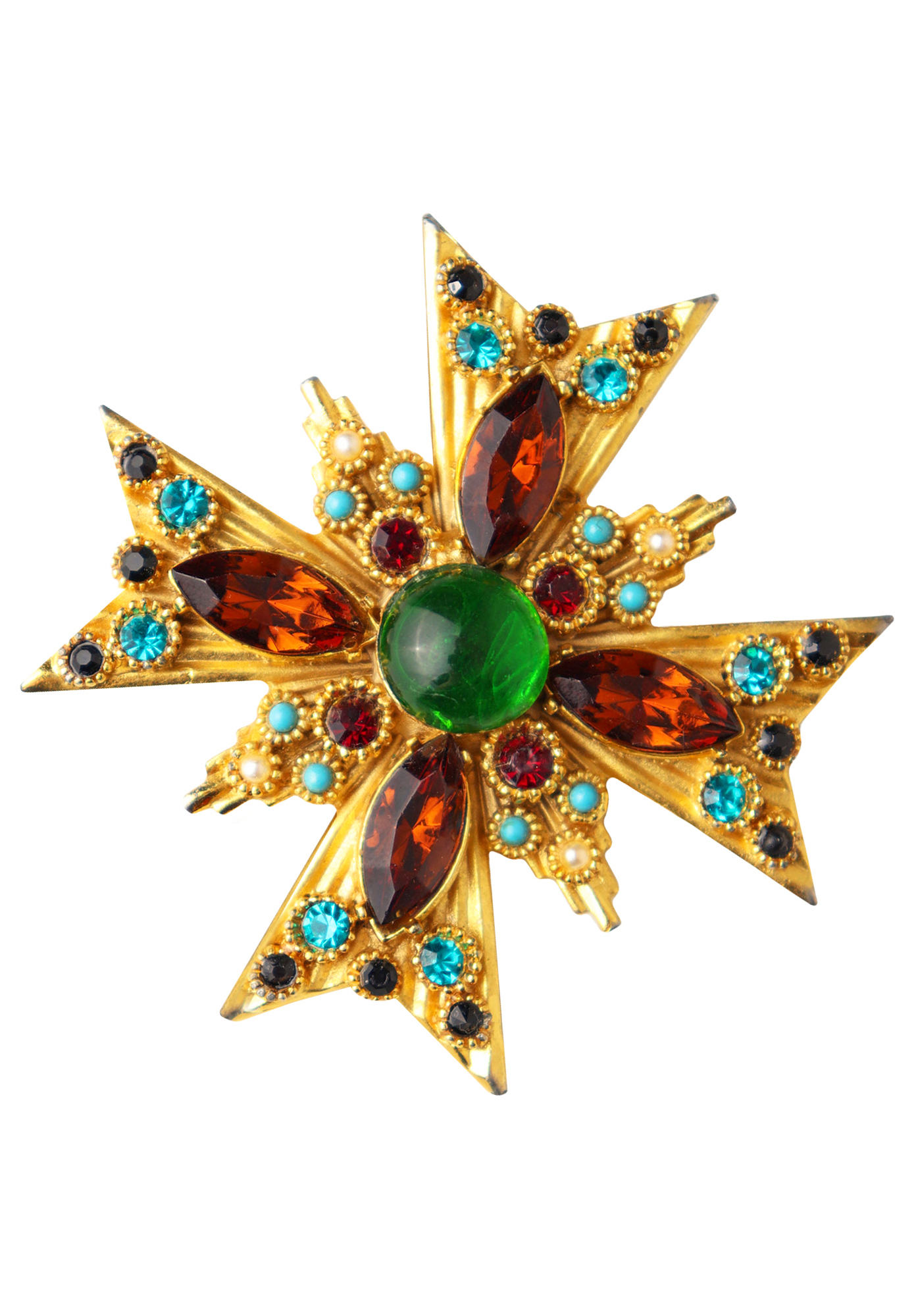 Vintage Maltese Cross Brooch