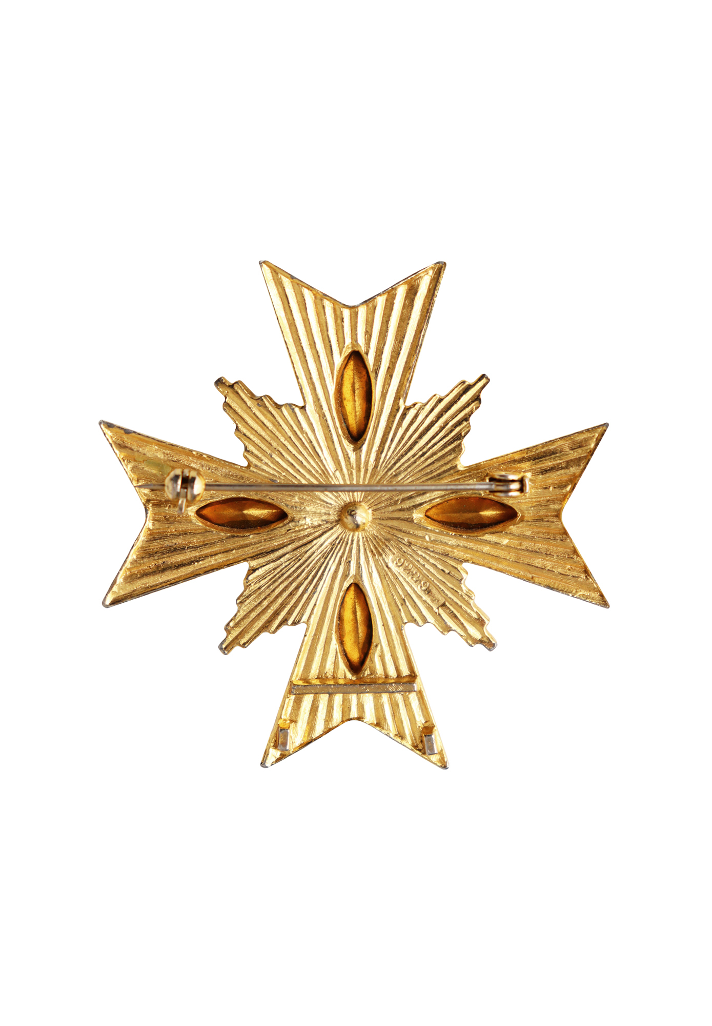 Vintage Maltese Cross Brooch