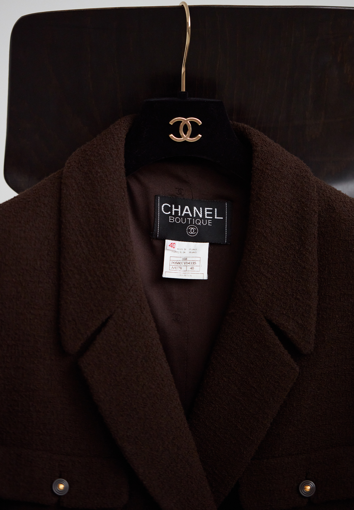 Chanel Double Breasted Tweed Jacket