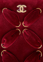 Chanel Burgundy Velvet Clutch