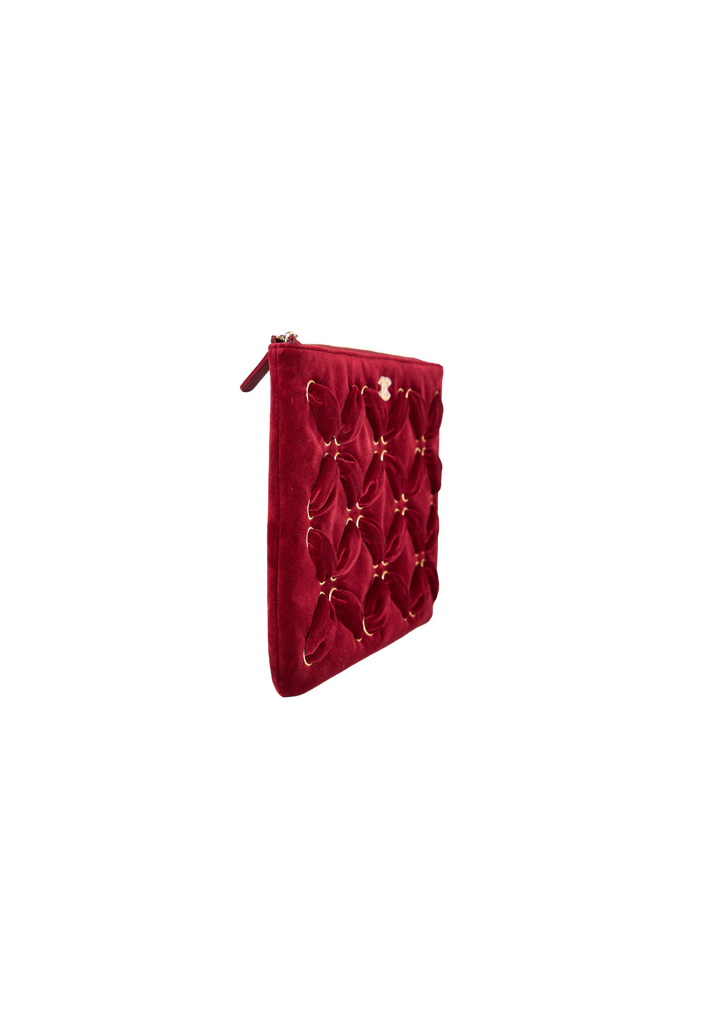 Chanel Burgundy Velvet Clutch