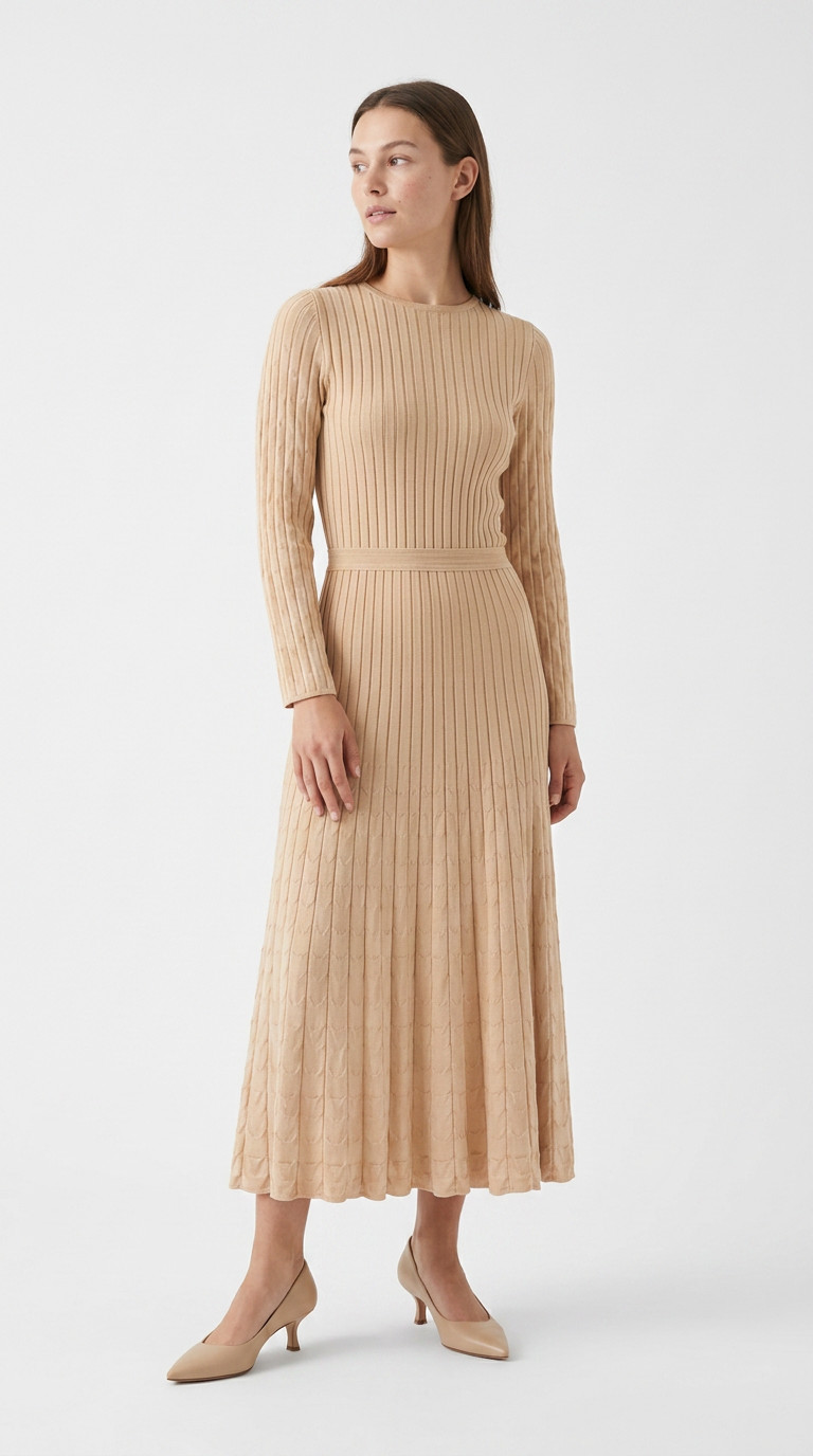 Christian Dior Beige Knitted Dress