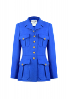Chanel Blue Jacket With Gripoix Buttons