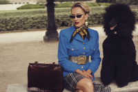 Chanel Blue Jacket With Gripoix Buttons