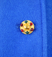 Chanel Blue Jacket With Gripoix Buttons