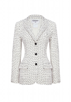 Chanel White and Black Tweed Jacket