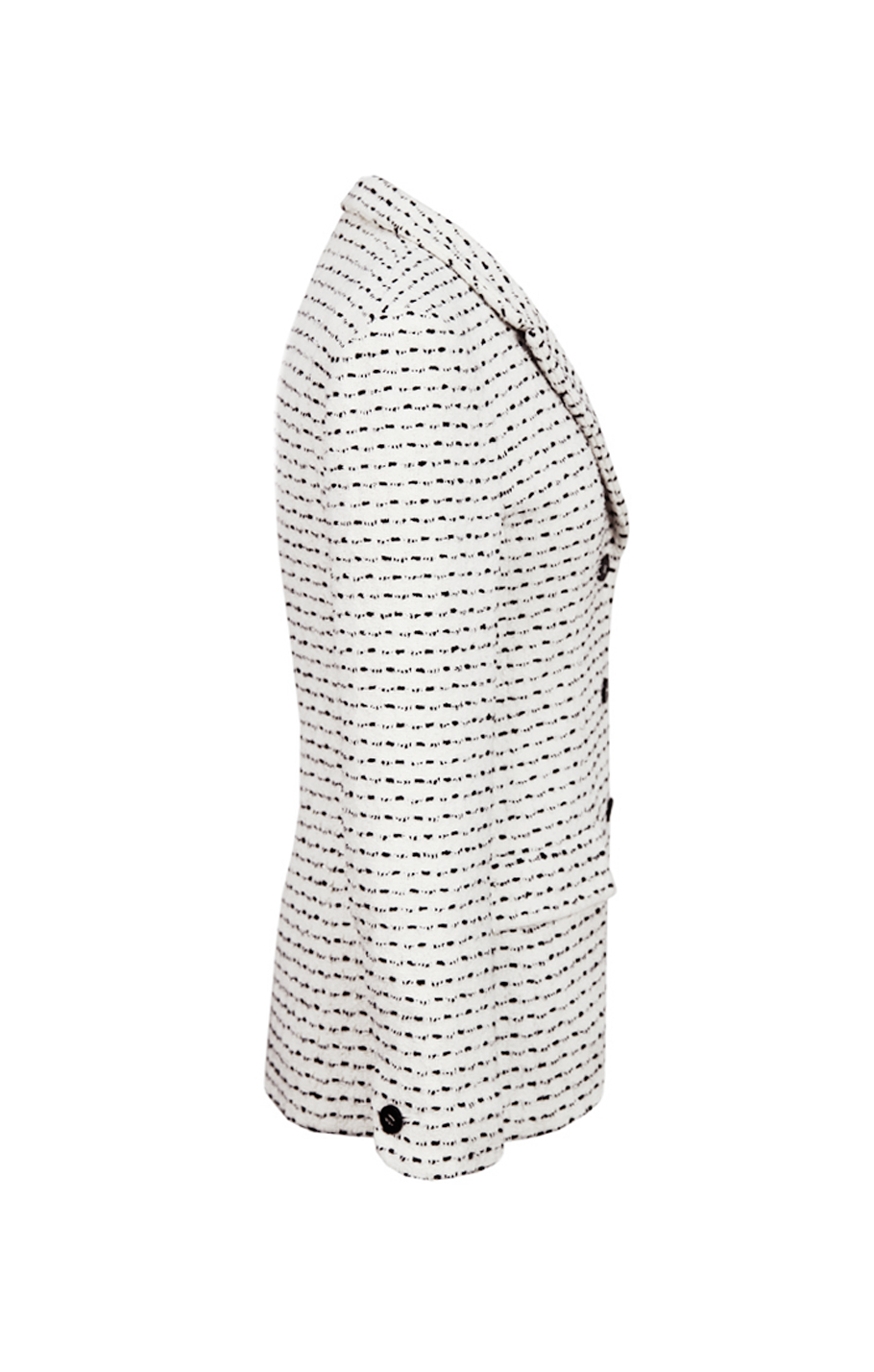 Chanel White and Black Tweed Jacket
