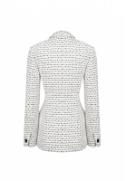Chanel White and Black Tweed Jacket