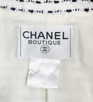 Chanel White and Black Tweed Jacket