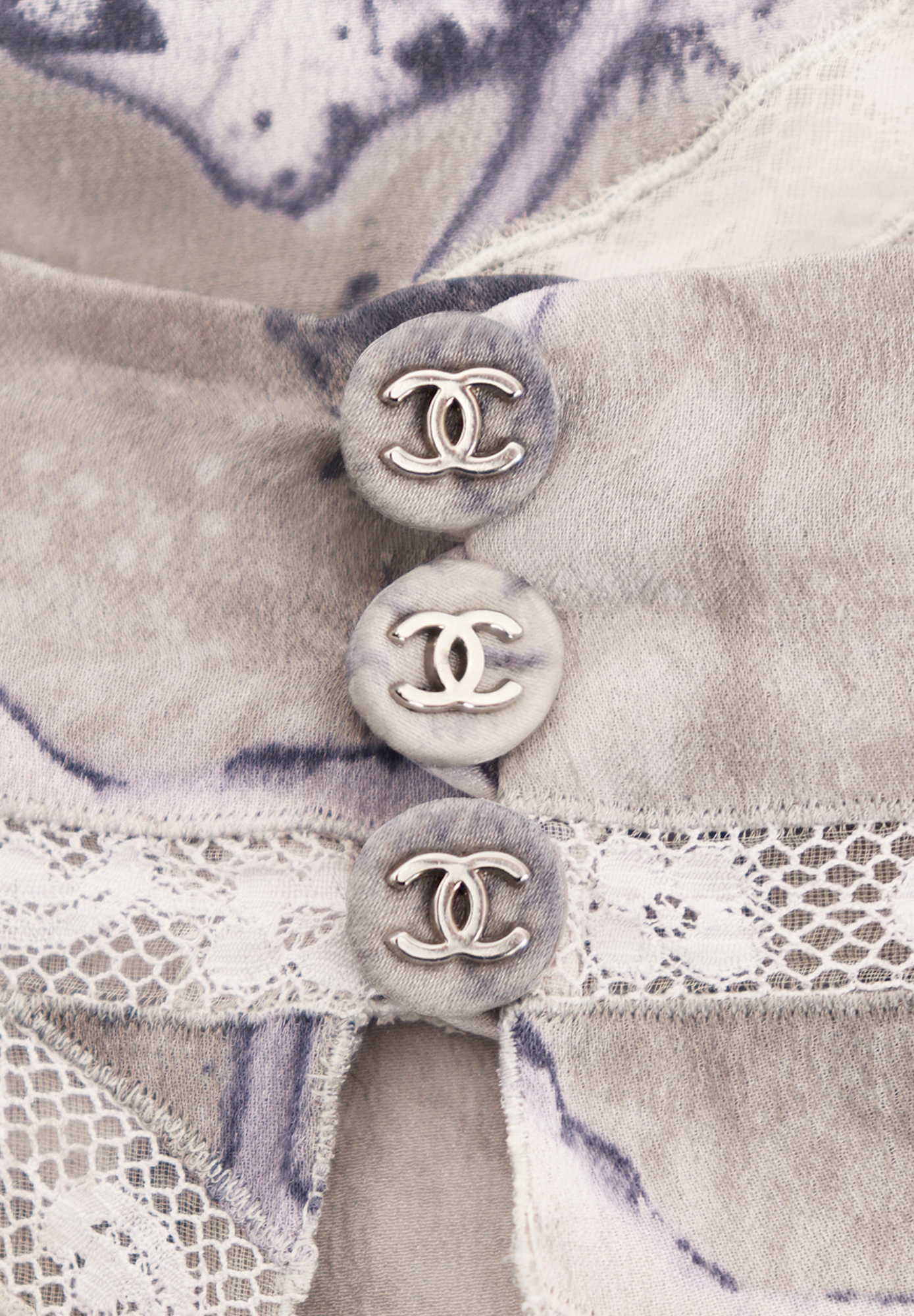 Chanel Silk Floral Print Dress