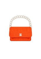 Chanel Orange Terry Cloth Sport Line Flap Bag
