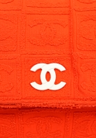 Chanel Orange Terry Cloth Sport Line Flap Bag