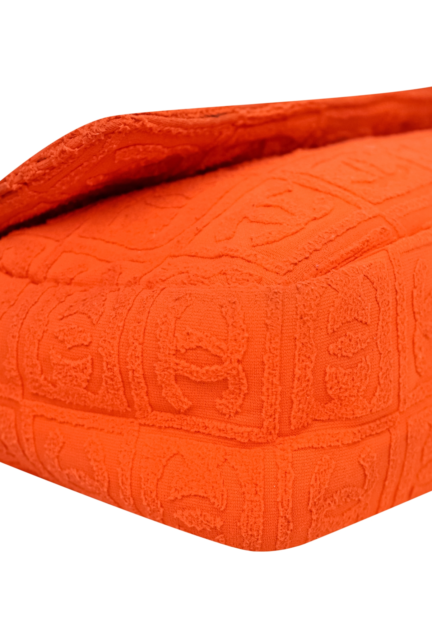 Chanel Orange Terry Cloth Sport Line Flap Bag