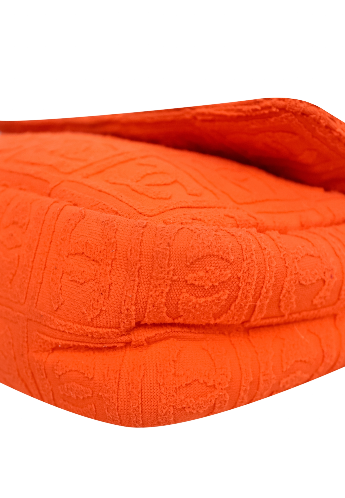 Chanel Orange Terry Cloth Sport Line Flap Bag