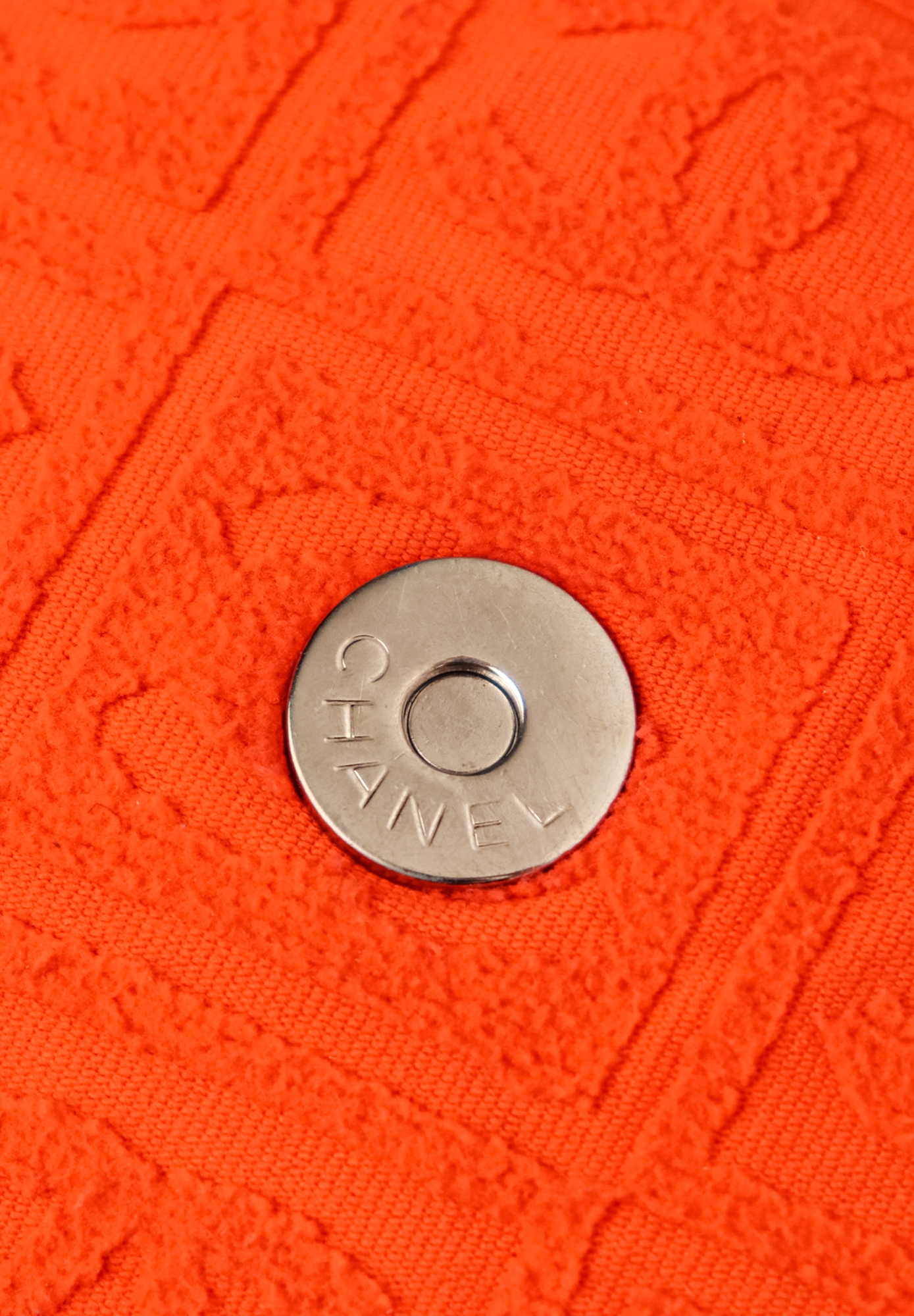 Chanel Orange Terry Cloth Sport Line Flap Bag