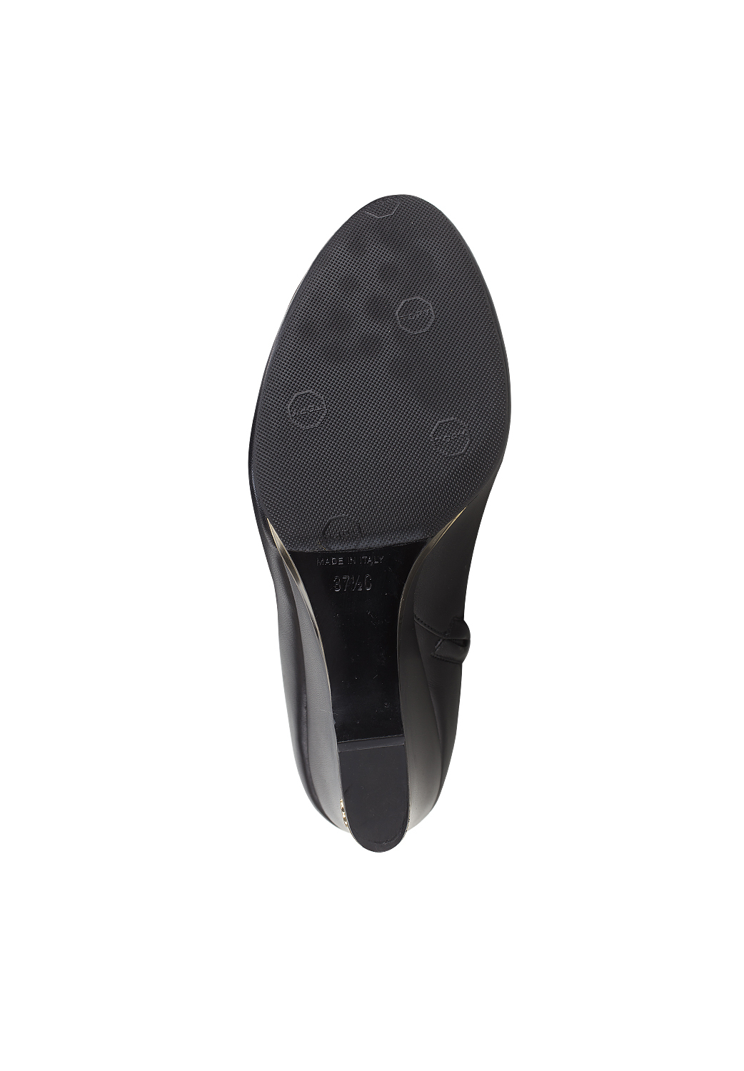 Chanel Black Lambskin Leather Wedge Ankle Boots