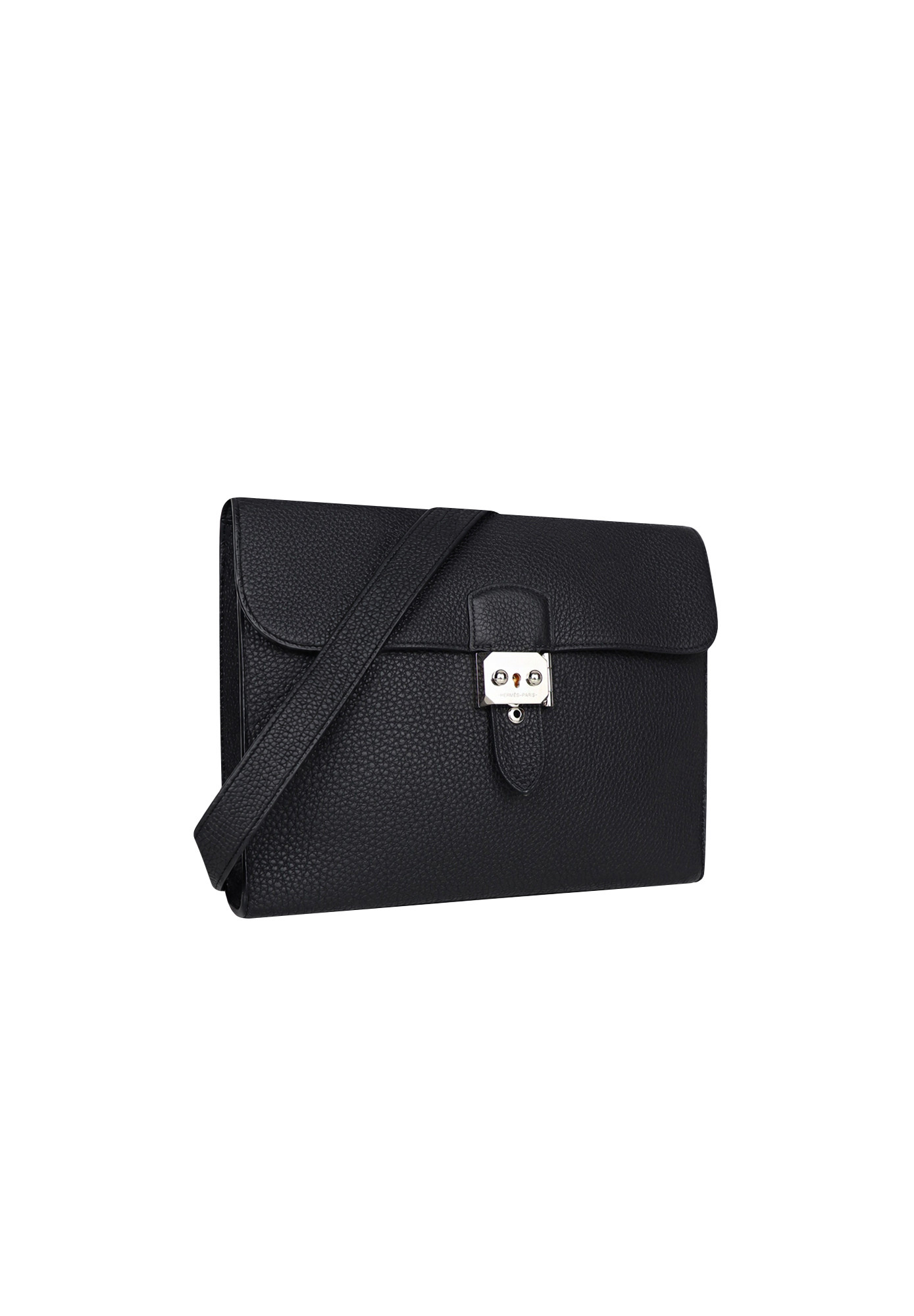 Hermès Sac a Depeches 29 Noir Togo Bag