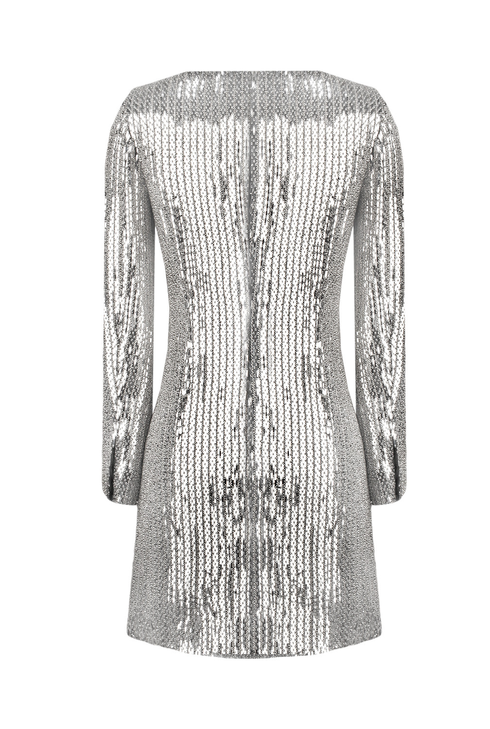 ysl silver dress 2018 Silver Lam Draped Dress