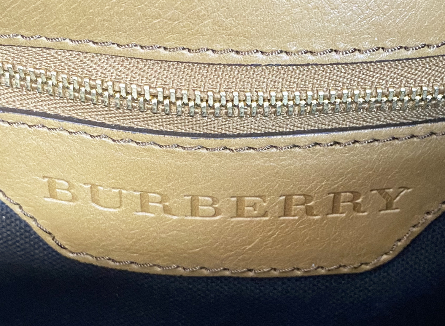Burberry Nova Check Canvas and Camel Leather Brecon Tote Bag