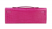 Hermès Kelly 30 Cut Rose Scheherazade Niloticus Clutch