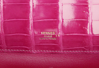 Hermès Kelly 30 Cut Rose Scheherazade Niloticus Clutch