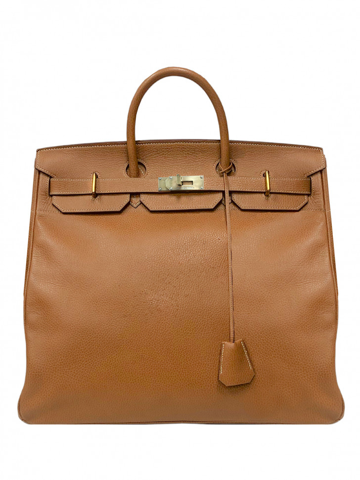 Hermes HAC Birkin 40 Gold Liegee Bag