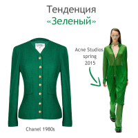 Chanel Green Tweed Jacket